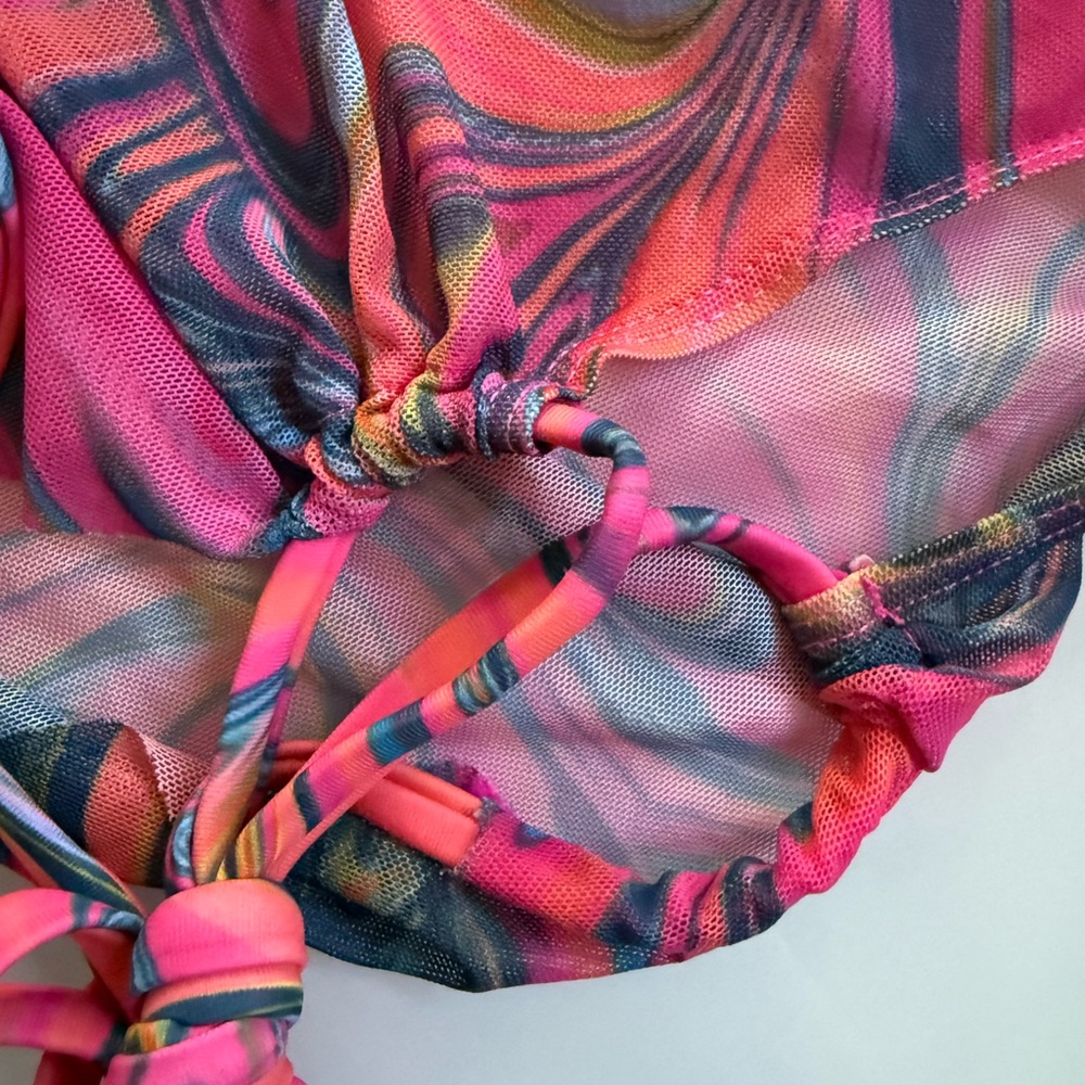 Pink & Multicolor Swirl Bikini Set - Picture 5 of 10